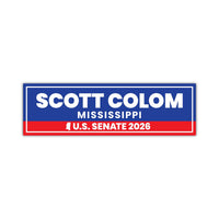 Scott Colom For Mississippi Senate 2026 Car Magnet - Vote Scott Colom Vehicle Magnet, Mississippi Senate Elections 2026 Magnet - 10"x 3"