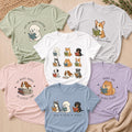 Cute Reading Dogs Shirt, Book Lover Puppy Tee, Cozy Library Dog T Shirt, Playful Reader Graphic Top, Perfect Gift for Dog Mom and Bookworm