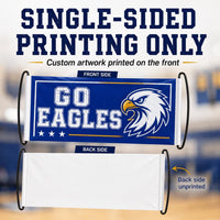 Custom Handheld Cheer Banners, Personalized School Spirit Vinyl Signs with Plastic Handles, Bulk Team Banner Set of 10+