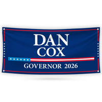 Dan Cox For Maryland U.S. Governor Banner Sign, 13 oz Waterproof US Governor Election 2026 Vinyl Banner With Metal Grommets