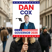 Dan Cox For Maryland Governor 2026 Election Sign, Political Campaign Sign, Democratic party, Governor Election 2026 Race Poster Sign