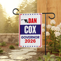 Dan Cox For Maryland Governor 2026 Garden Flag, Double Sided, 2026 Governor Flag,, Elections Flag, Race Red White & Blue Flag