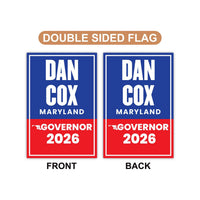 Dan Cox For Maryland Governor 2026 Garden Flag, Double Sided, 2026 Governor Flag,, Elections Flag, Race Red White & Blue Flag