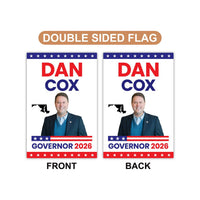 Dan Cox For Maryland Governor 2026 Garden Flag, Double Sided, 2026 Governor Flag,, Elections Flag, Race Red White & Blue Flag