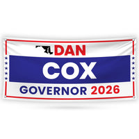 Dan Cox For Maryland U.S. Governor Banner Sign, 13 oz Waterproof US Governor Election 2026 Vinyl Banner With Metal Grommets