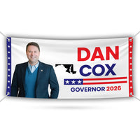 Dan Cox For Maryland U.S. Governor Banner Sign, 13 oz Waterproof US Governor Election 2026 Vinyl Banner With Metal Grommets