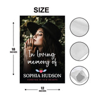 Personalized Memorial Garden Flag, 12x18 Double Sided Photo Tribute, Custom Memorial Flag, Sympathy Gift, Celebration of Life Gift