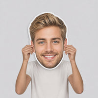 Custom Face Fan, Personalized Big Head Cutout on Coroplast, Photo Prop for Wedding, Graduation, Birthday, Bachelor Party & Sports