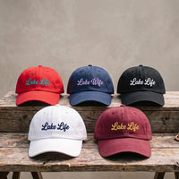 Personalized Lake Life Embroidered Hat, Custom Lake Wife Cap, Bridal Party Cap, Destination Wedding Weekend Favor, Bachelorette Party Hat