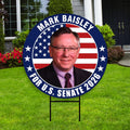 Mark Baisley For Colorado Senate 2026 Yard Sign, Corrugated Plastic Senate Elections, Race Red White & Blue Yard Sign with Metal HStake