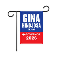 Gina Hinojosa For Texas Governor 2026 Garden Flag, Double Sided, 2026 Governor Flag, Republican, Elections Flag, Race Red White & Blue Flag