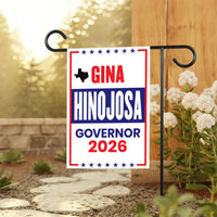 Gina Hinojosa For Texas Governor 2026 Garden Flag, Double Sided, 2026 Governor Flag, Republican, Elections Flag, Race Red White & Blue Flag