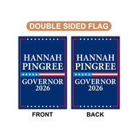 Hannah Pingree For Maine Governor 2026 Garden Flag, Double Sided, 2026 Governor Flag, Elections Flag, Race Red White & Blue Flag