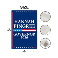 Hannah Pingree For Maine Governor 2026 Garden Flag, Double Sided, 2026 Governor Flag, Elections Flag, Race Red White & Blue Flag