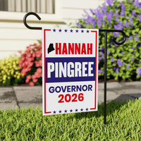 Hannah Pingree For Maine Governor 2026 Garden Flag, Double Sided, 2026 Governor Flag, Elections Flag, Race Red White & Blue Flag