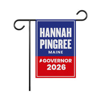 Hannah Pingree For Maine Governor 2026 Garden Flag, Double Sided, 2026 Governor Flag, Elections Flag, Race Red White & Blue Flag