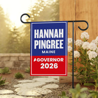 Hannah Pingree For Maine Governor 2026 Garden Flag, Double Sided, 2026 Governor Flag, Elections Flag, Race Red White & Blue Flag