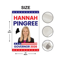 Hannah Pingree For Maine Governor 2026 Garden Flag, Double Sided, 2026 Governor Flag, Elections Flag, Race Red White & Blue Flag