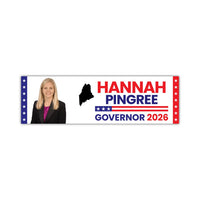 Hannah Pingree For Maine Governor 2026 Vinyl Sticker, Vote Hannah Pingree, Maine Governor Elections 2026 Bumper Sticker 10" x 3"