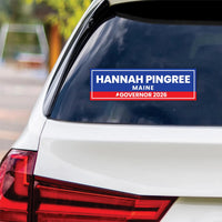 Hannah Pingree For Maine Governor 2026 Vinyl Sticker, Vote Hannah Pingree, Maine Governor Elections 2026 Bumper Sticker 10" x 3"