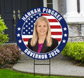 Hannah Pingree For Maine Governor 2026 Yard Sign, Corrugated Plastic Governor Elections Race Red White Blue Yard Sign with Metal H-Stake