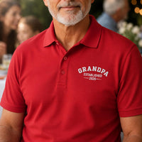 Custom Embroidered Polo Shirt for Dad and Grandpa, Personalized Polo Shirts for Birthday Gift, Weekend Wear, Dad Polo, Casual Polo