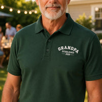 Custom Embroidered Polo Shirt for Dad and Grandpa, Personalized Polo Shirts for Birthday Gift, Weekend Wear, Dad Polo, Casual Polo