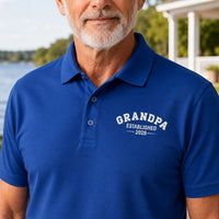 Custom Embroidered Polo Shirt for Dad and Grandpa, Personalized Polo Shirts for Birthday Gift, Weekend Wear, Dad Polo, Casual Polo