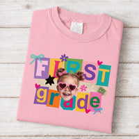 Personalized First Grade Teacher Shirt, Custom Student Photo Tee, Cute Teacher Tee, First Day Classroom Outfit, Back to School Gift
