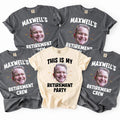 Personalized Retirement Party Shirt, Custom Photo Crew Tee, Matching Coworker Group Shirts, Funny Retiree Outfit, Farewell Gift for Boss