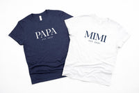 Personalized Grandma Grandpa Est 2026 Shirts, Matching New Grandparents Tees, Pregnancy Reveal, Baby Announcement Gift