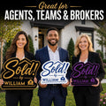 Personalized Real Estate Sold Sign, Custom PVC Cutout Closing Photo Prop, Sold By Agent Marketing Sign, House Sale Photo Sign