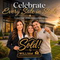 Personalized Real Estate Sold Sign, Custom PVC Cutout Closing Photo Prop, Sold By Agent Marketing Sign, House Sale Photo Sign