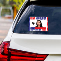 Gina Hinojosa For Texas Governor 2026 Vinyl Sticker, Vote Gina Hinojosa, Texas Governor Elections 2026 Bumper Sticker 6"x 4.5"