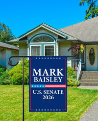 Mark Baisley For Colorado Senate 2026 Garden Flag, Double Sided, 2026 Senate Flag, Elections Flag, Race Red White & Blue Flag