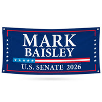 Mark Baisley For Colorado U.S. Senate Banner Sign, 13 oz Waterproof US Senate Election 2026, Democrate Vinyl Banner With Metal Grommets
