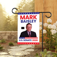 Mark Baisley For Colorado Senate 2026 Garden Flag, Double Sided, 2026 Senate Flag, Elections Flag, Race Red White & Blue Flag