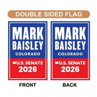 Mark Baisley For Colorado Senate 2026 Garden Flag, Double Sided, 2026 Senate Flag, Elections Flag, Race Red White & Blue Flag