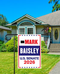 Mark Baisley For Colorado Senate 2026 Garden Flag, Double Sided, 2026 Senate Flag, Elections Flag, Race Red White & Blue Flag