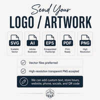Custom Vinyl Storefront Decal: Business Logo, Text, Socials & QR Code