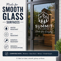 Custom Vinyl Storefront Decal: Business Logo, Text, Socials & QR Code