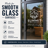 Custom Vinyl Storefront Decal: Business Logo, Text, Socials & QR Code