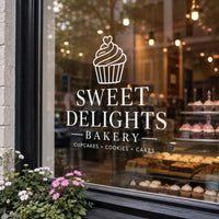 Custom Vinyl Storefront Decal: Business Logo, Text, Socials & QR Code