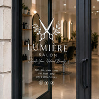 Custom Vinyl Storefront Decal: Business Logo, Text, Socials & QR Code