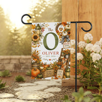 Personalized Fall Garden Flag, 12x18 Double Sided Yard Flag, Autumn Welcome Sign, Pumpkin Farmhouse Porch Decor, Housewarming Gift