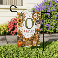 Personalized Fall Garden Flag, 12x18 Double Sided Yard Flag, Autumn Welcome Sign, Pumpkin Farmhouse Porch Decor, Housewarming Gift