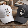 Personalized Mr and Mrs Silly Goose Embroidered Hat, Matching Bride Groom Caps, Bridal Party Cap, Funny Couple Gift, Wedding Party Favor