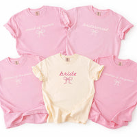 Personalized Bridal Party Shirt, Custom Bride and Bridesmaid Tee, Matching Wedding Crew Shirts, Bachelorette Outfit, Bridal Party Gift