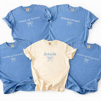 Personalized Bridal Party Shirt, Custom Bride and Bridesmaid Tee, Matching Wedding Crew Shirts, Bachelorette Outfit, Bridal Party Gift