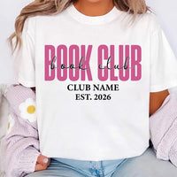 Personalized Book Club Friends Shirt, Custom Reading Circle Tee, Club Name and Est Year Design, Matching Reader Outfit, Gift for Readers